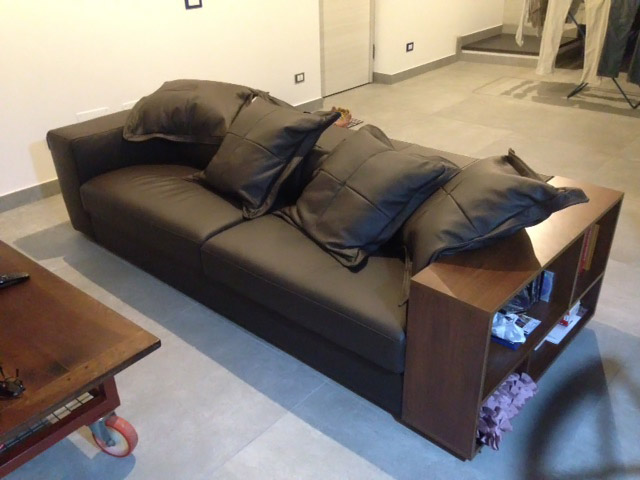 Divano in pelle 250 cm Cardinal