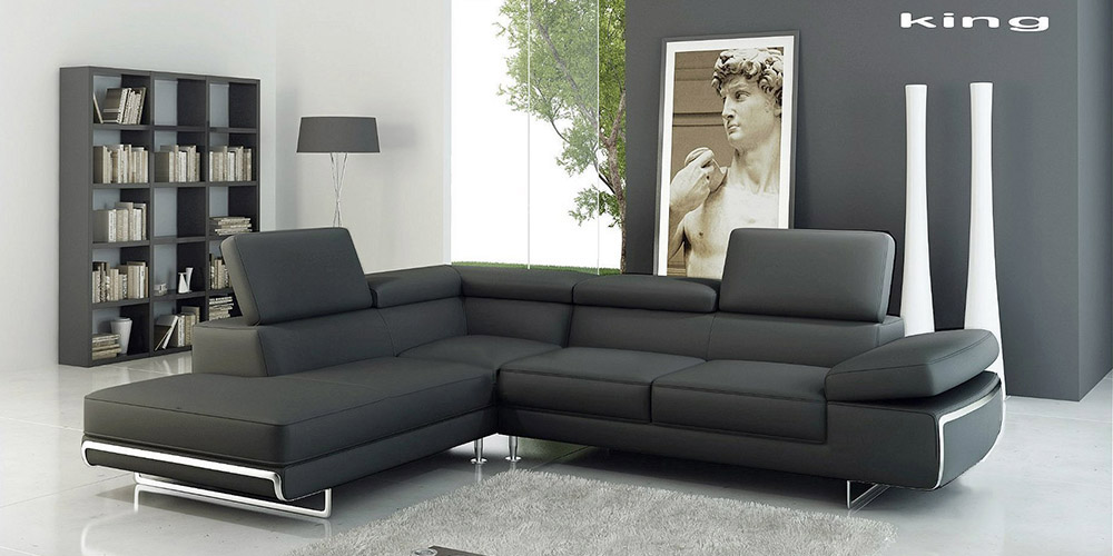 Divano angolare con terminale modello King