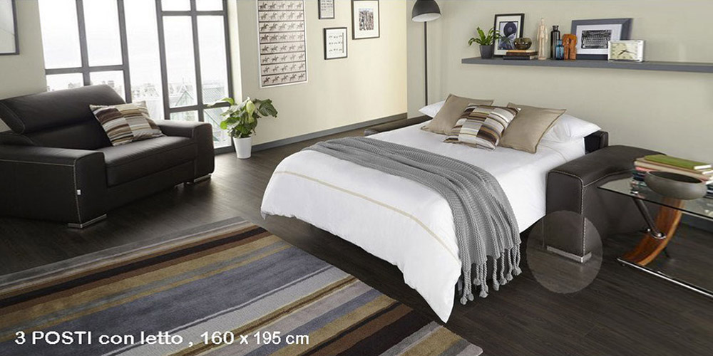 Divano-letto 3 posti modello Tempo